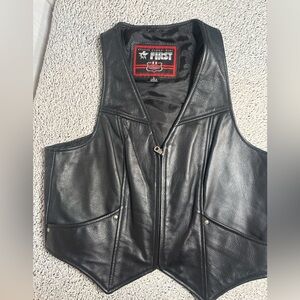 Black Leather Vest